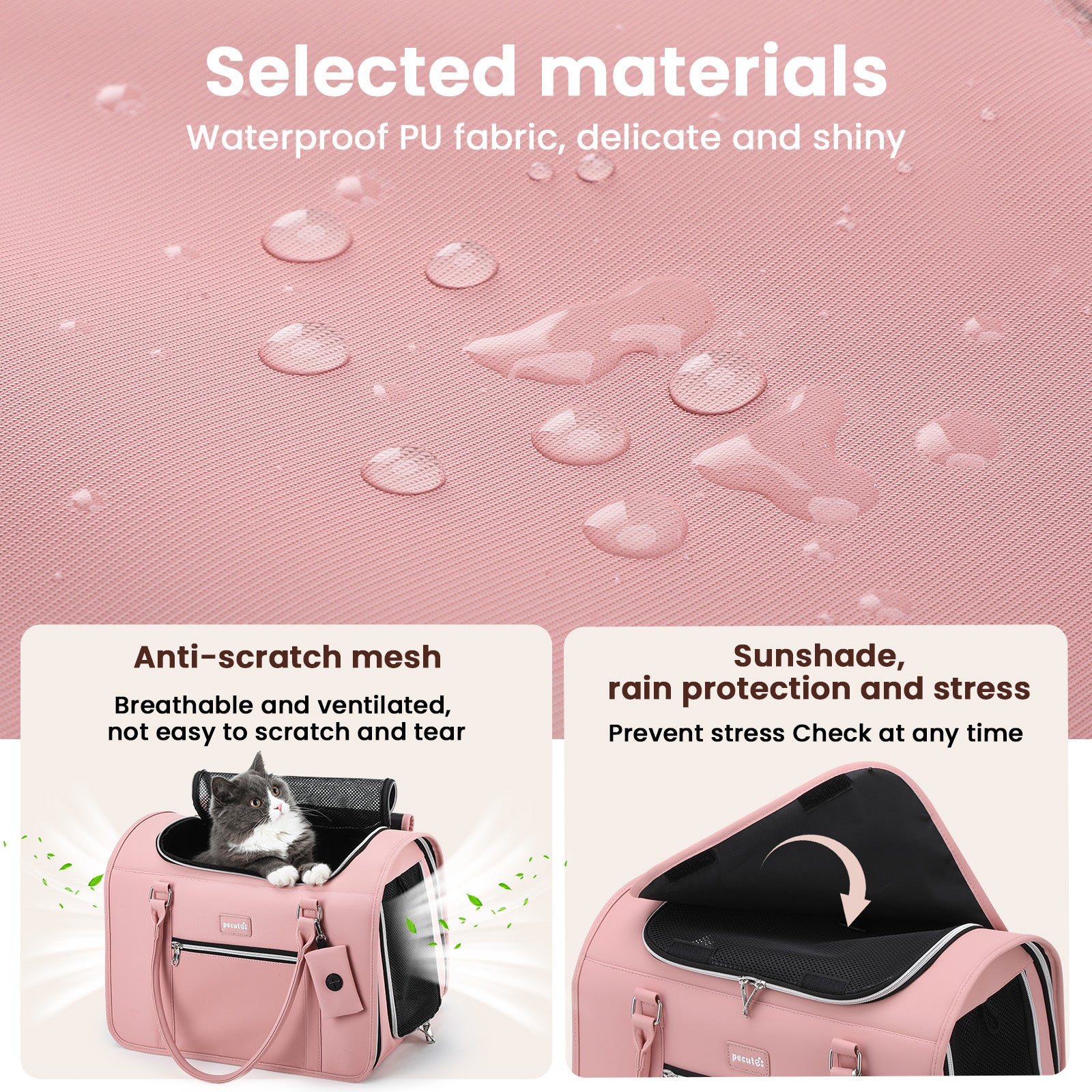 Pecute New PU Handbag Cat Carrier