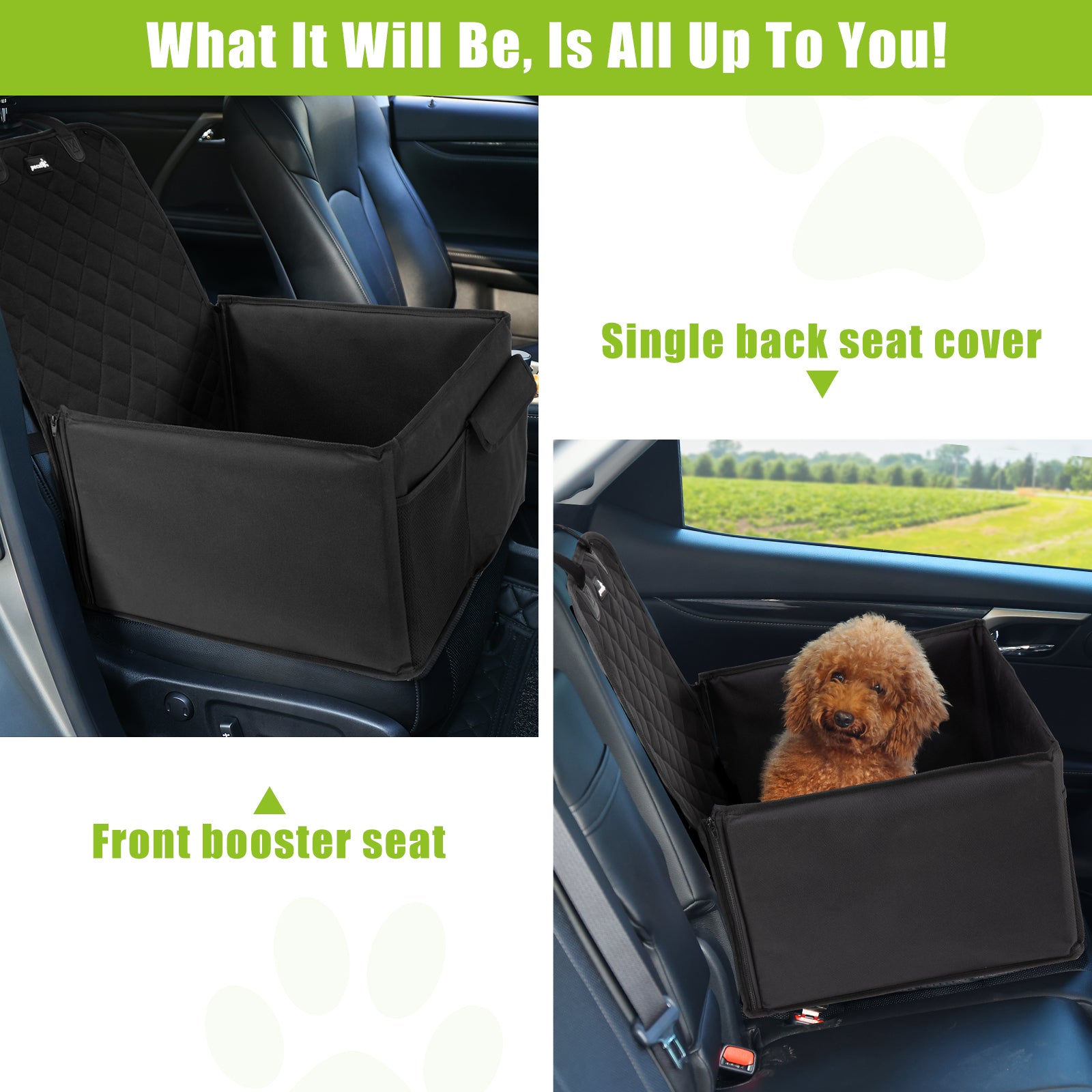 pecute Silla de Coche para Perros Extra Estable 43x43x75cm