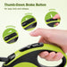 Pecute Retractable Dog Leash with Poo Bag Holder for Dogs Up to 110lbs/50kg.