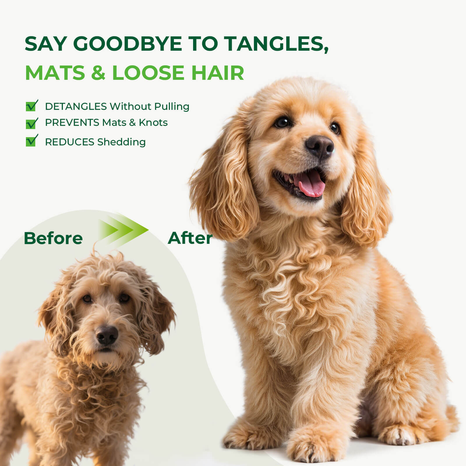 Pecute Professional Slicker Brush for Dogs & Pet Comb Grooming Dog Brush