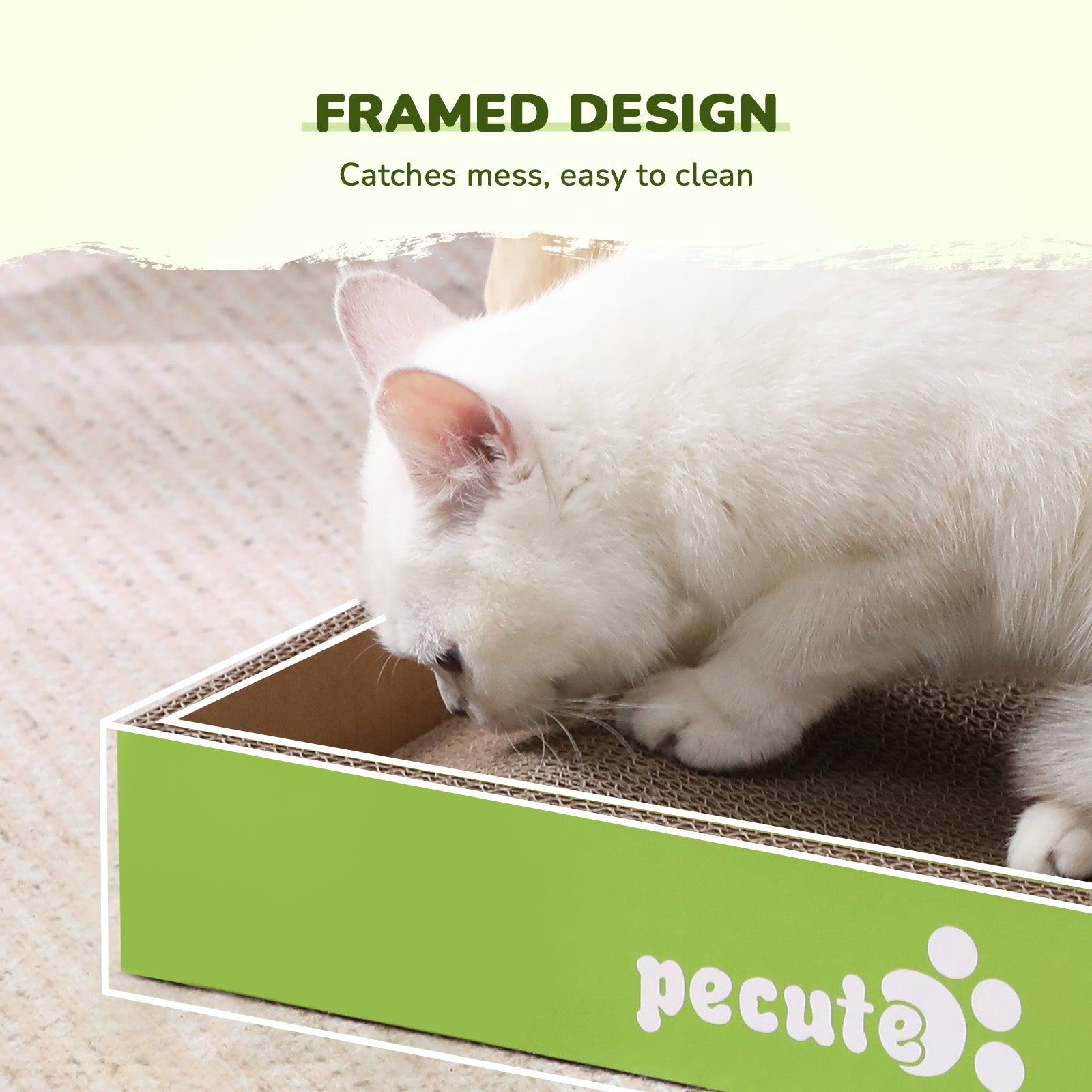 Pecute Wavy Shape Double-Sided Cat Scratcher Scratching Board