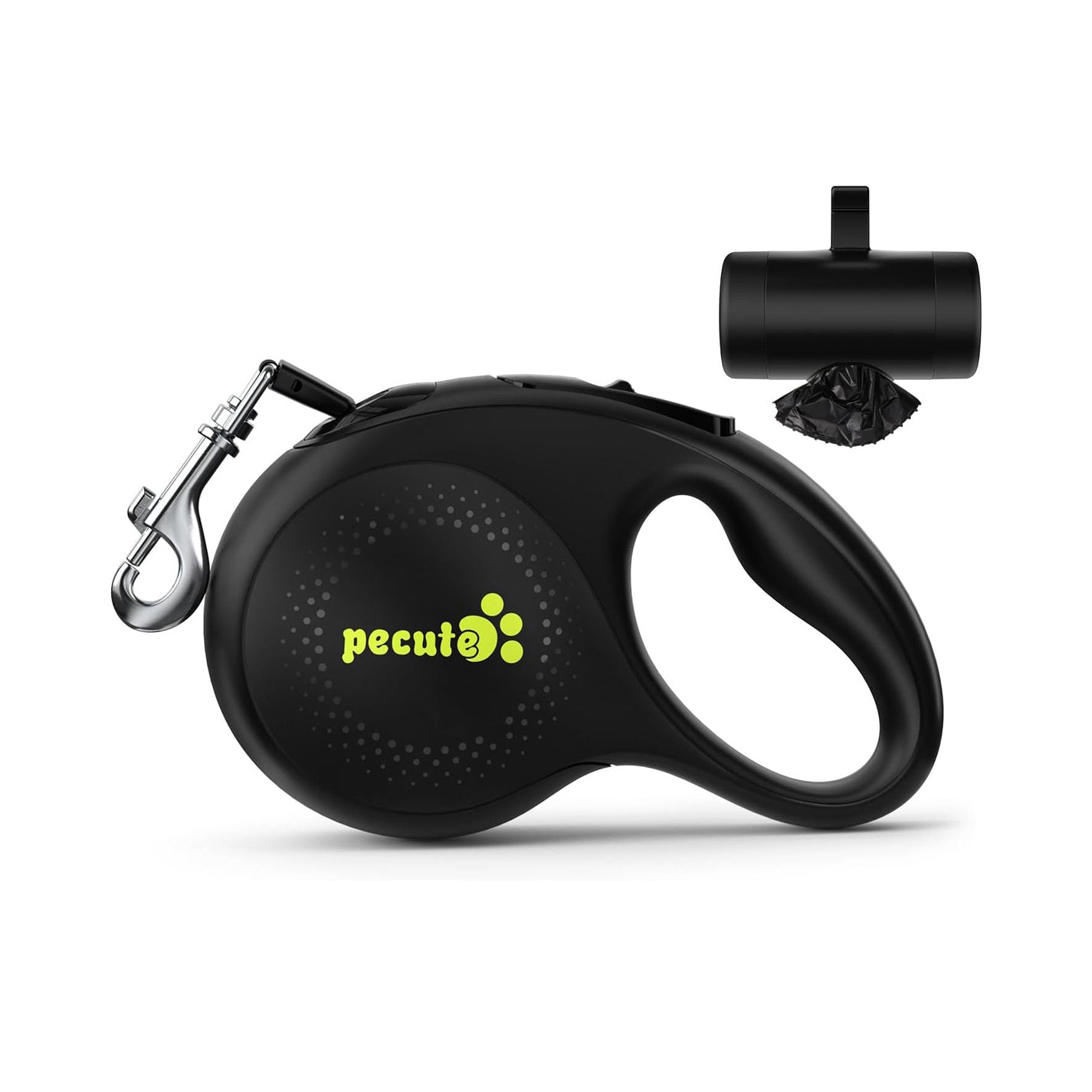 Pecute 8m/26.2ft Dog Leash Retractablewith Poo Bag Holder