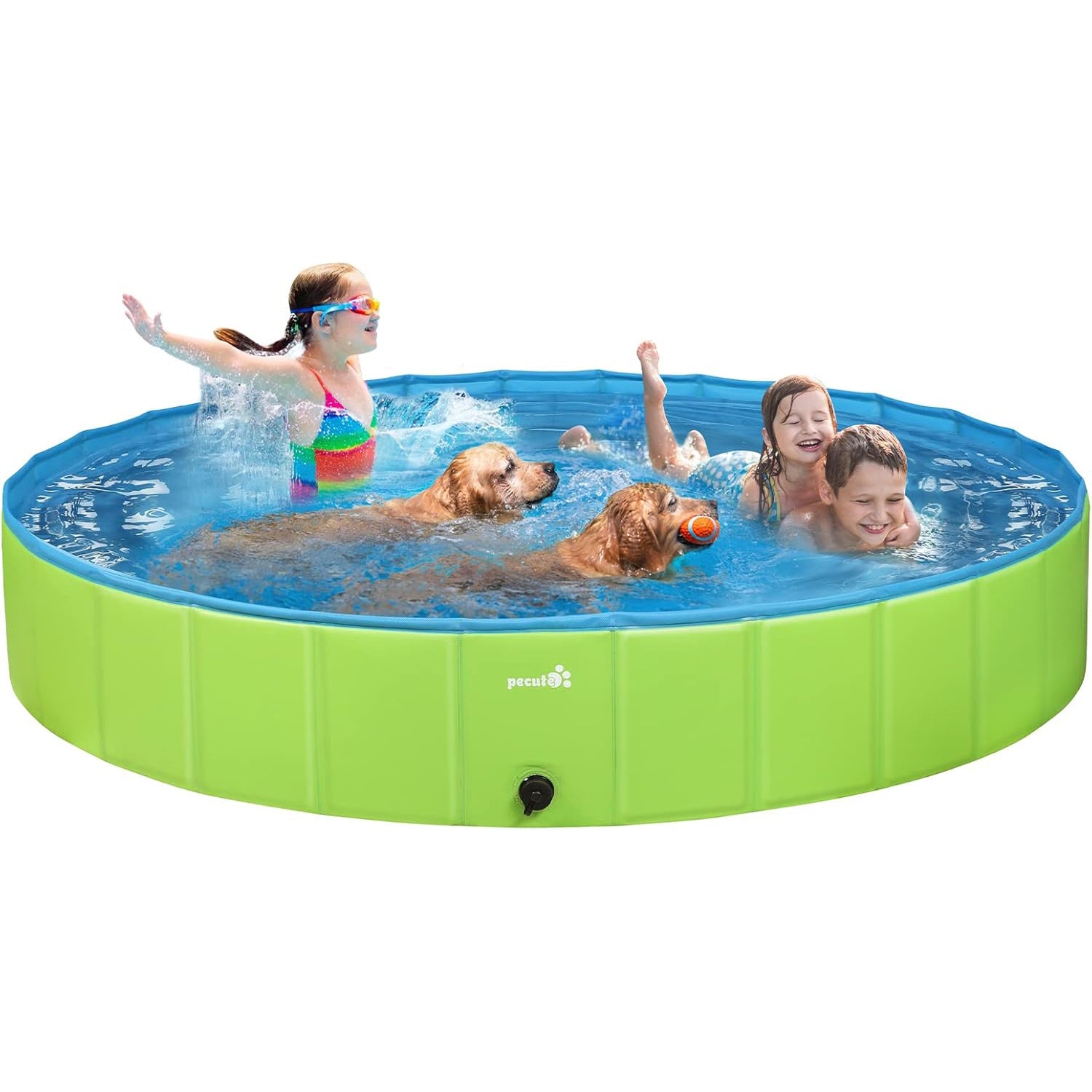 Pecute M-XXL Green Dog Paddling Pool