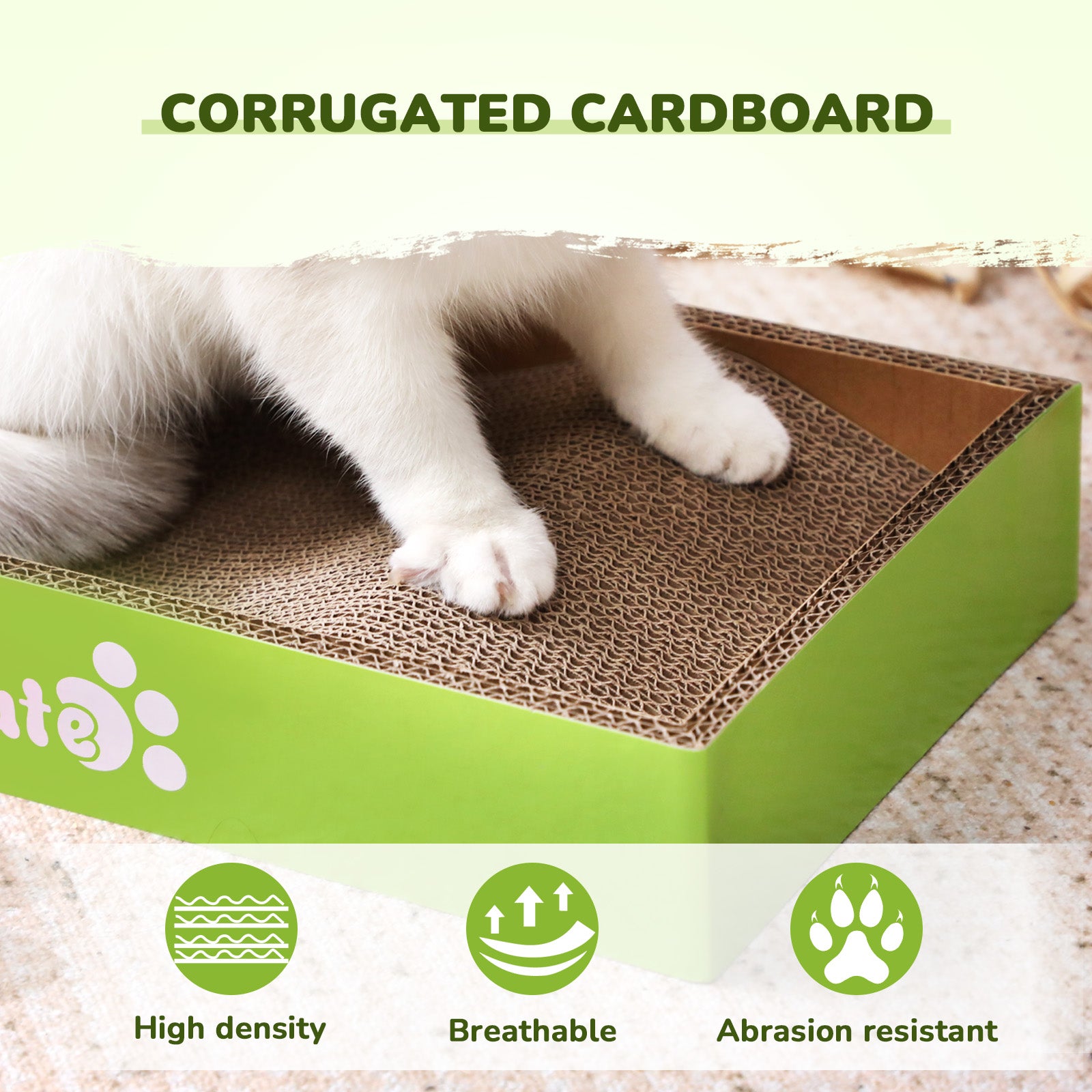 Pecute Wavy Shape Double-Sided Cat Scratcher Scratching Board