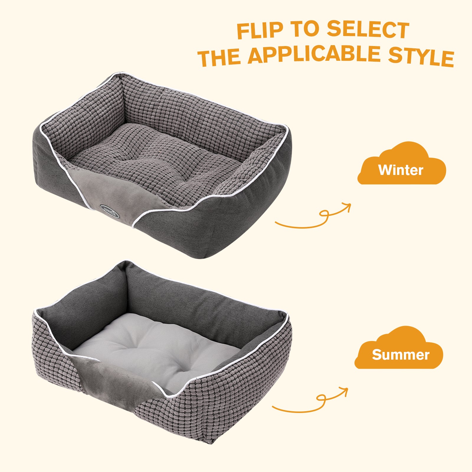 Pecute S-L Plush Pet Bed for Cats Small Dogs