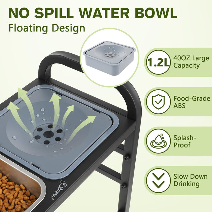 Pecute Raised Non-Spill Dog Bowl Stand