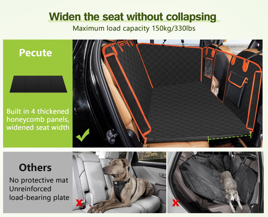 Pecute Dog Car Seat Cover with Hard Bottom.
