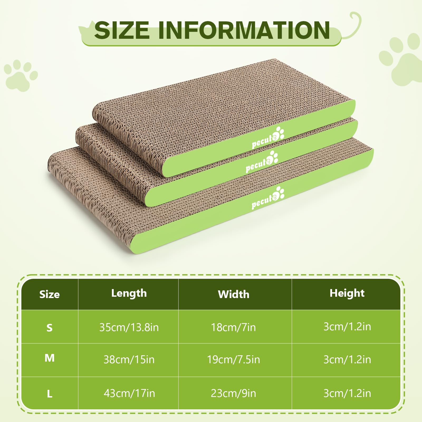 Pecute Cat Scratcher Large Cat Scratching Boards Replacement.