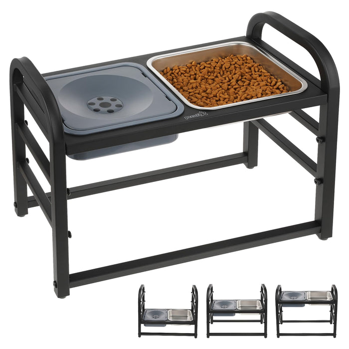 Pecute Raised Non-Spill Dog Bowl Stand