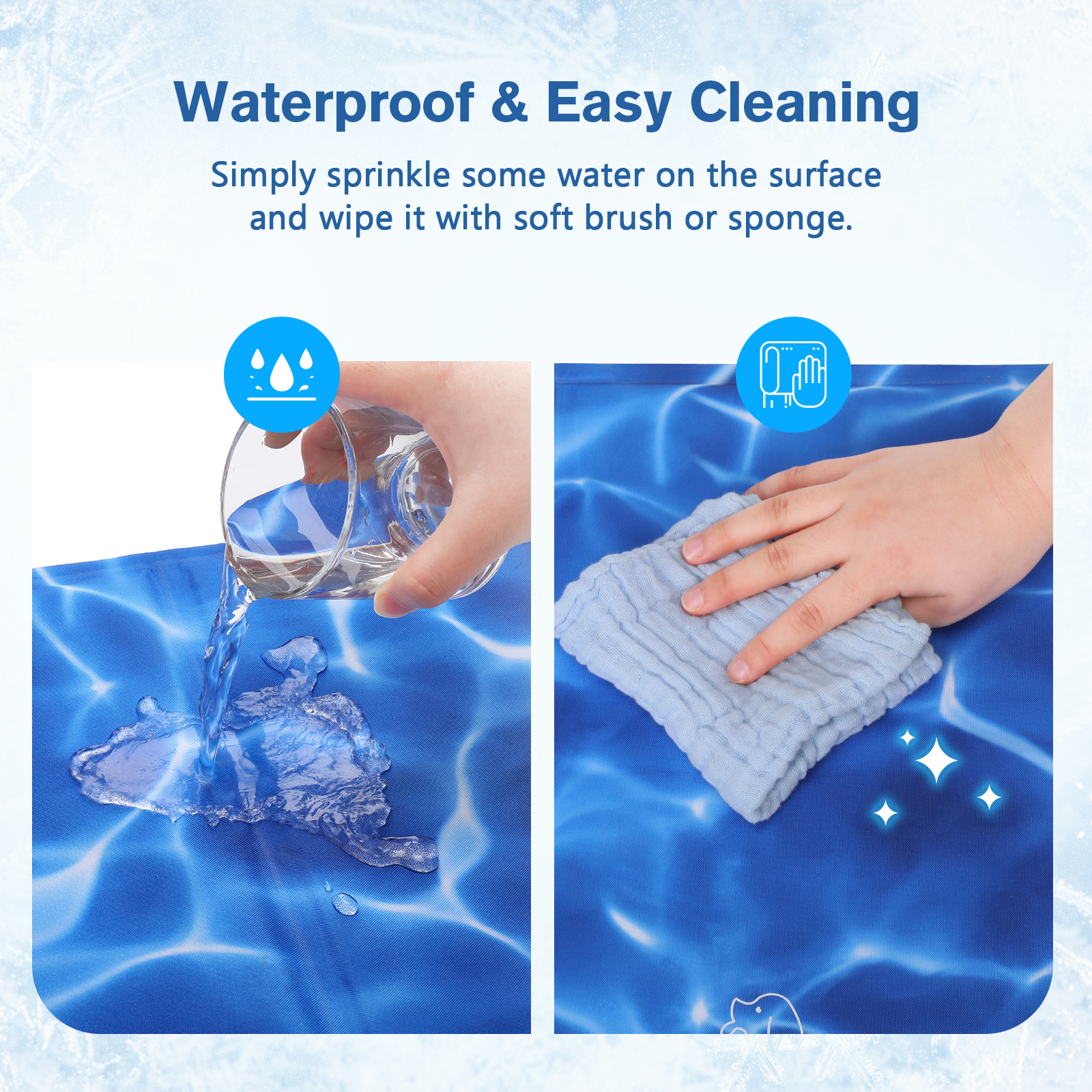 Pecute XS-XXL Cooling Mat  Water Ripples