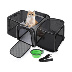 Pecute Cat Carrier Extensible, très grand sac de transport pour animaux de compagnie