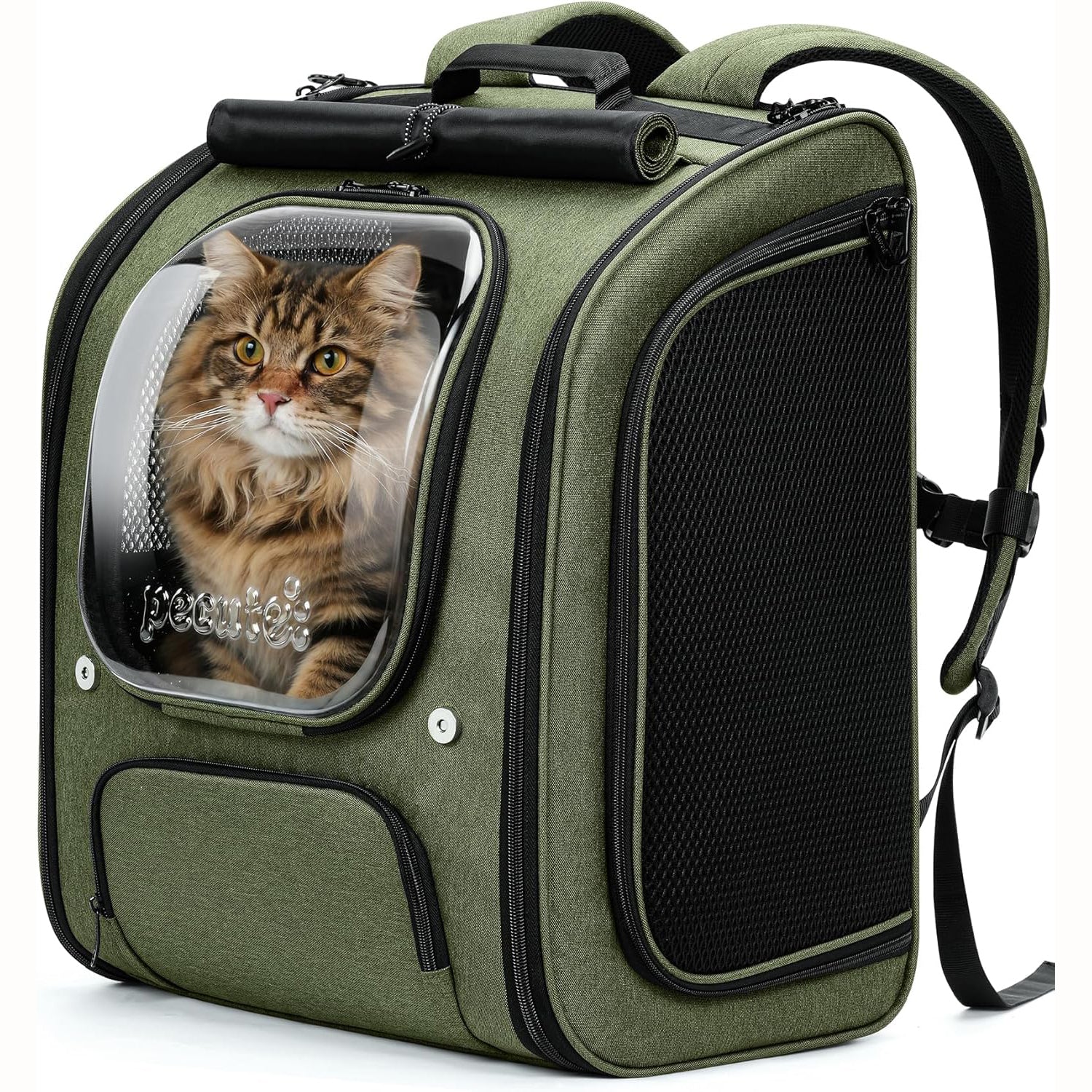 Pecute Bubble Cat Backpack Carrier Large Space Ergonomic 3D Design Breathable & Shaded