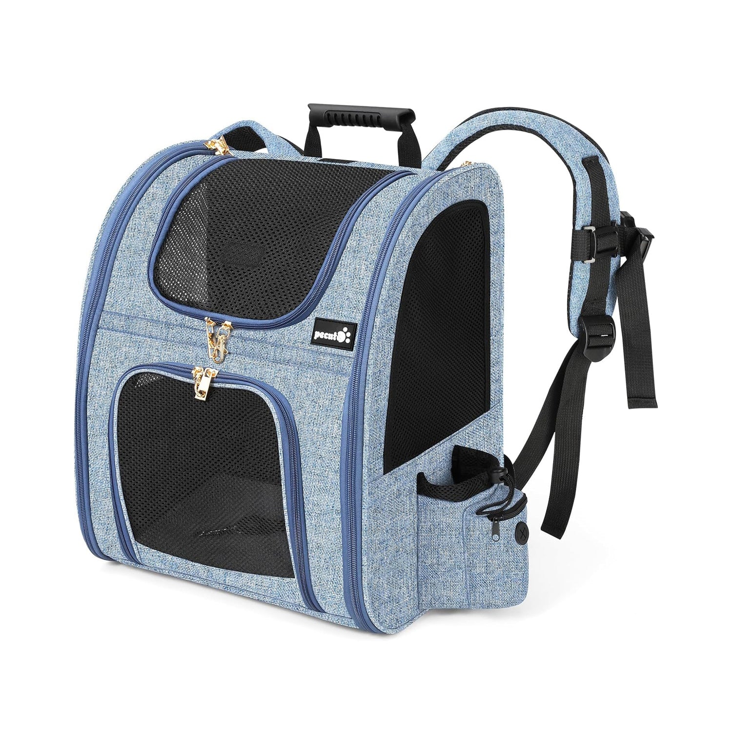 pecute Sac de transport pour chat et chien (gris vert)