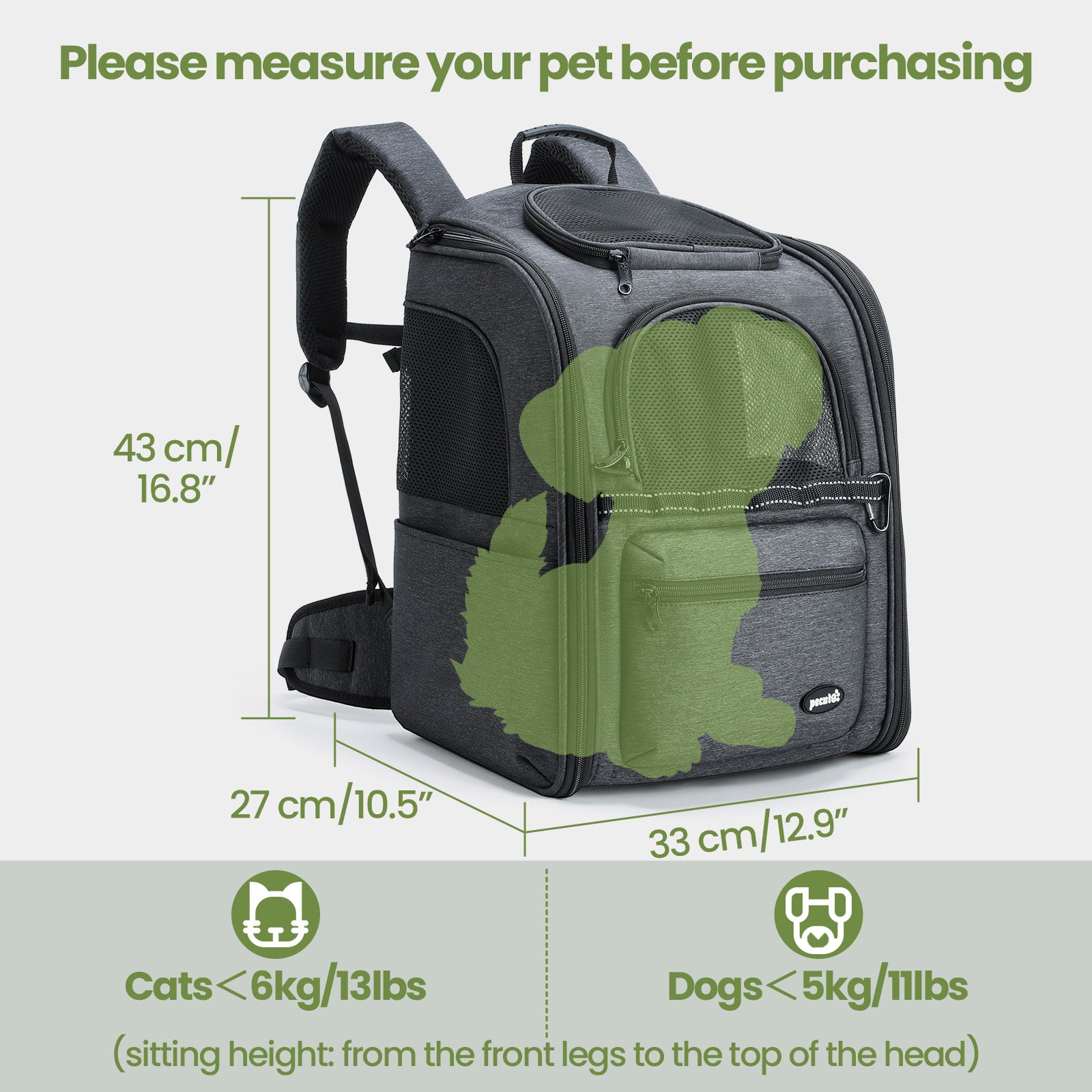 Pecute Anti-Gravity Weight Reducing Pet Backpack