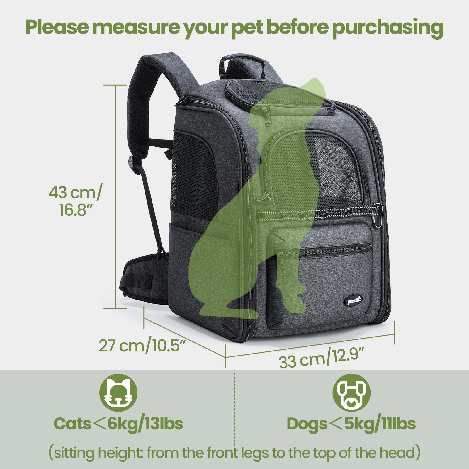 Pecute Anti-Gravity Weight Reducing Pet Backpack