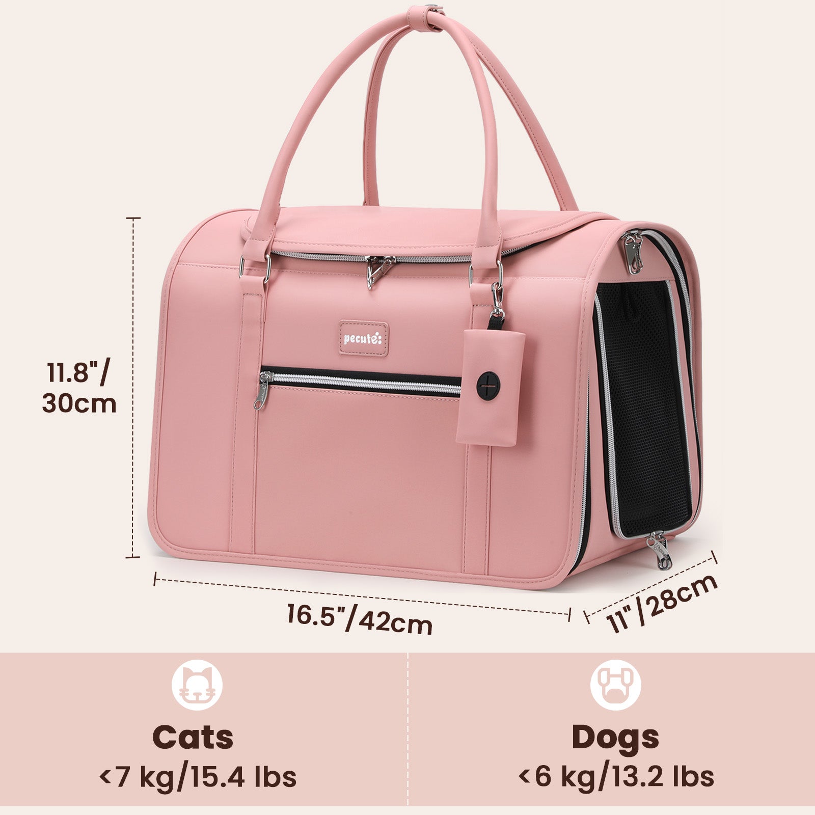 Pecute New PU Handbag Cat Carrier