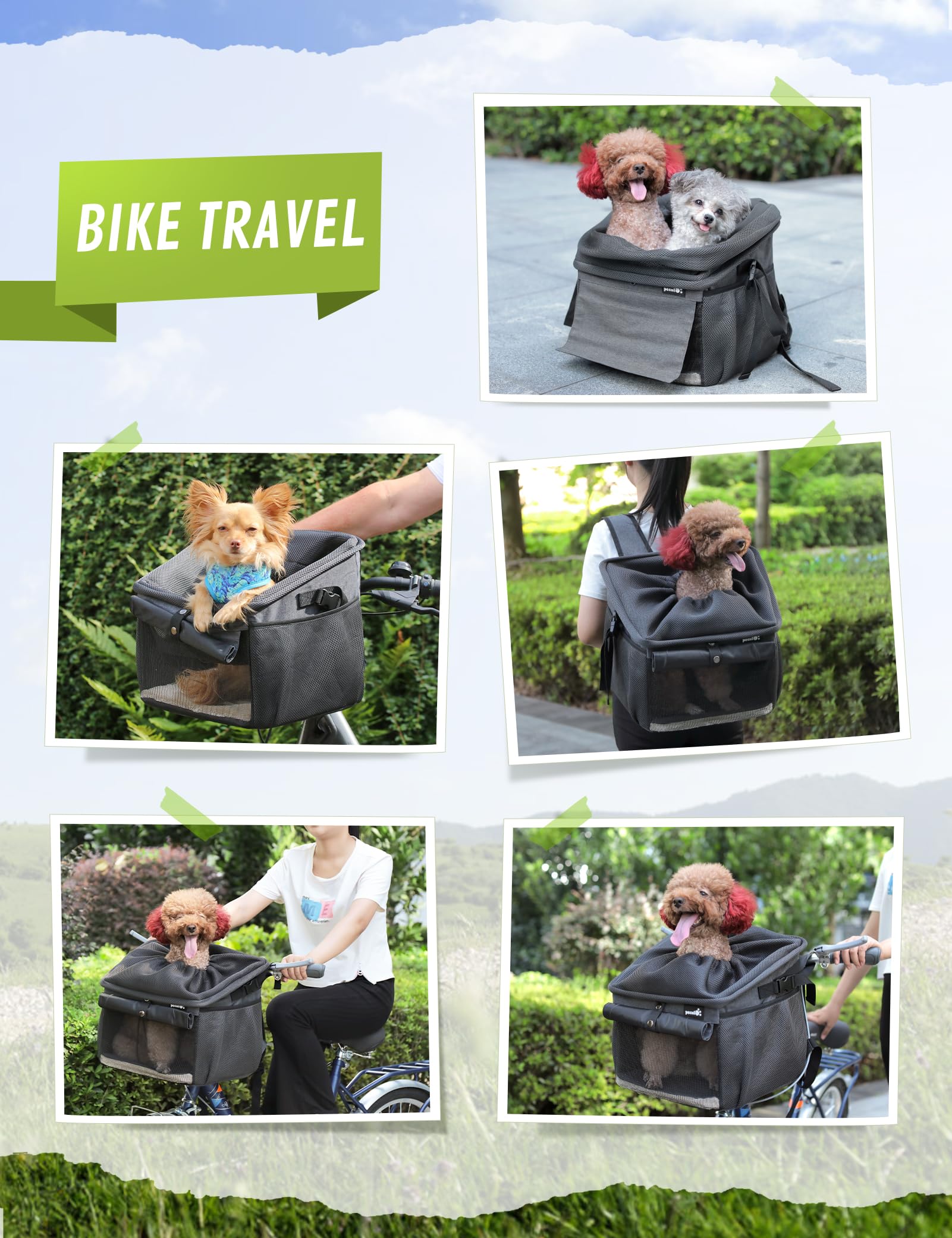 Pecute Dog Bike Basket Handlebar Adapter Suitable for Electric Bikes