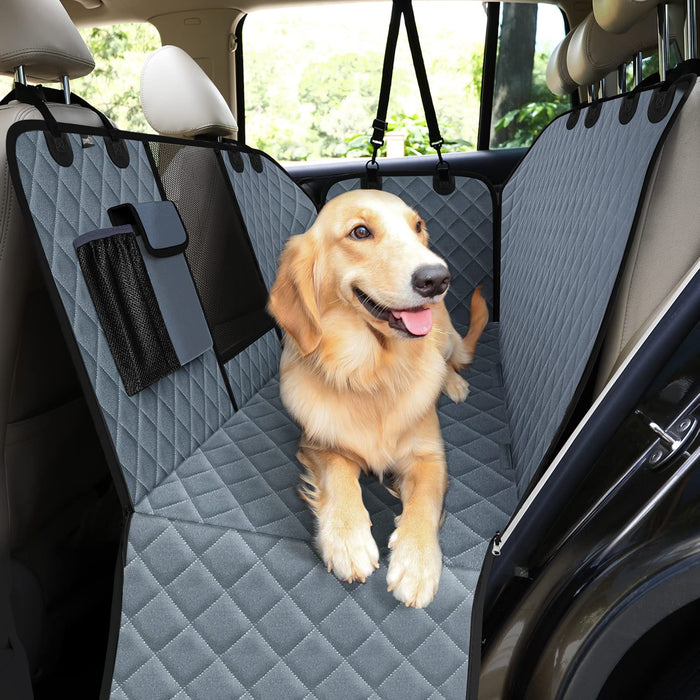 Pecute 100% Waterproof Dog Seat Cover (Black Rhombus)