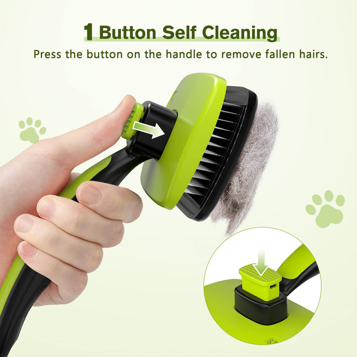 Pecute Self Cleaning Pet Grooming Brush