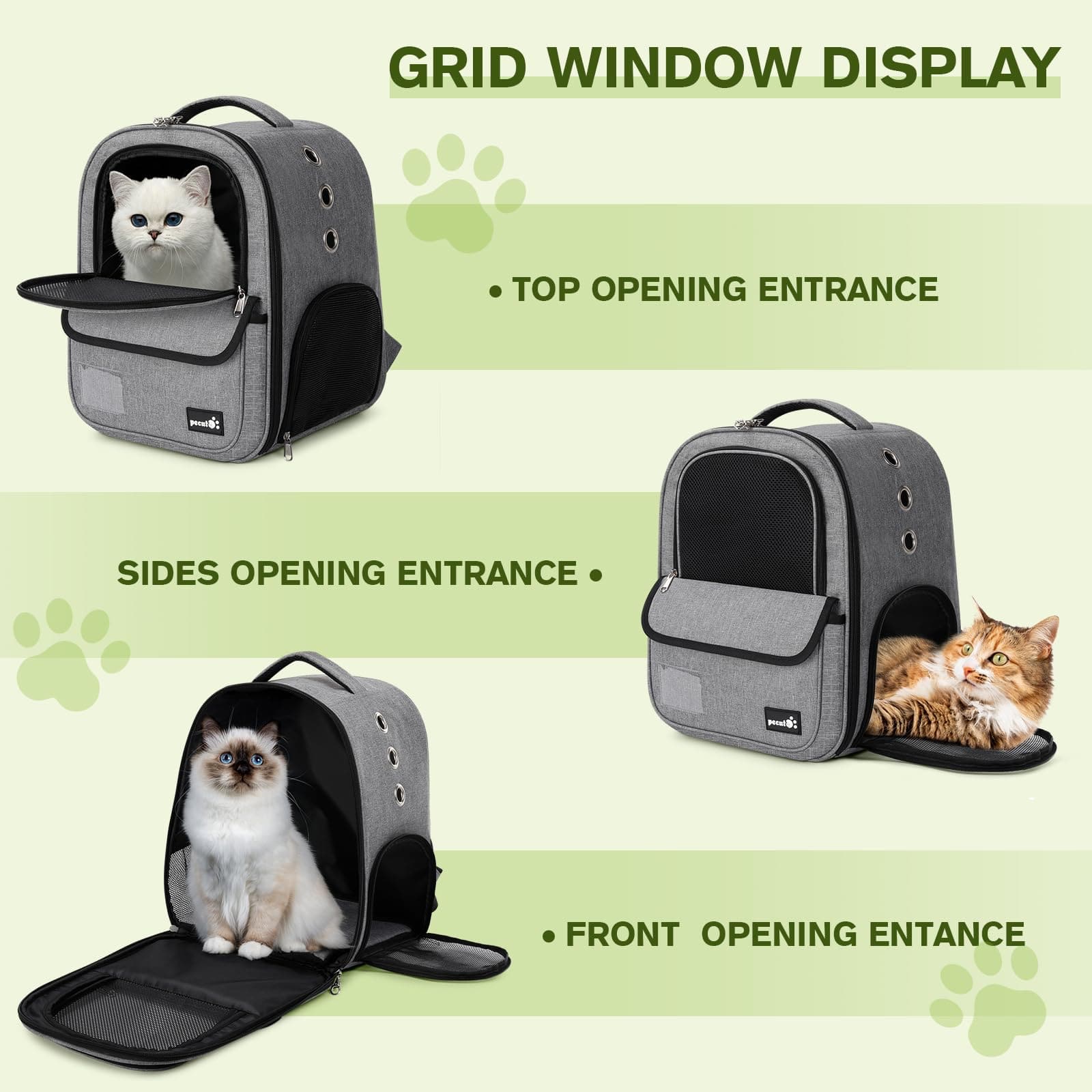 Pecute Small Pet Carrier Backpack for Cats and Puppies.