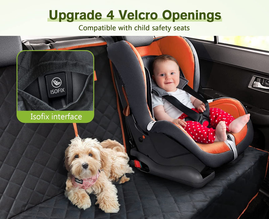 Pecute Dog Cover for Car Back Seat Fit for Kids ISOFIX.