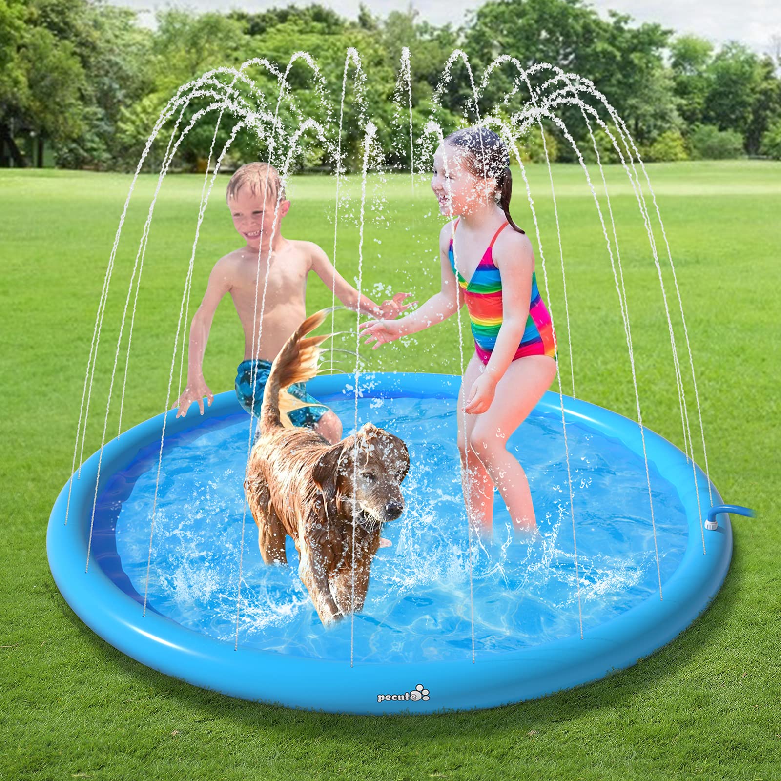 Pecute S-4XL Sprinkler Pad for Dogs & Kids