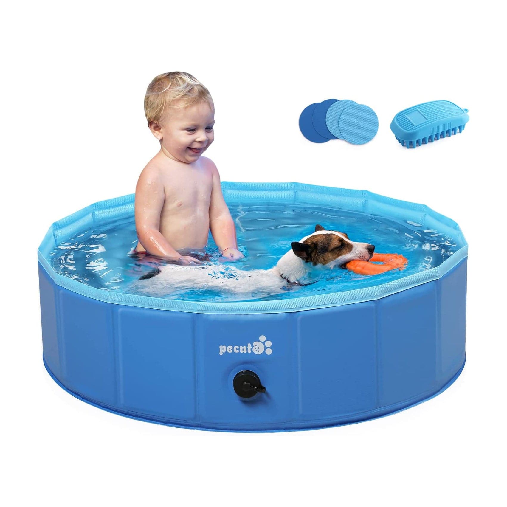 Pecute Paddling Pool for Pets& Kids (M).