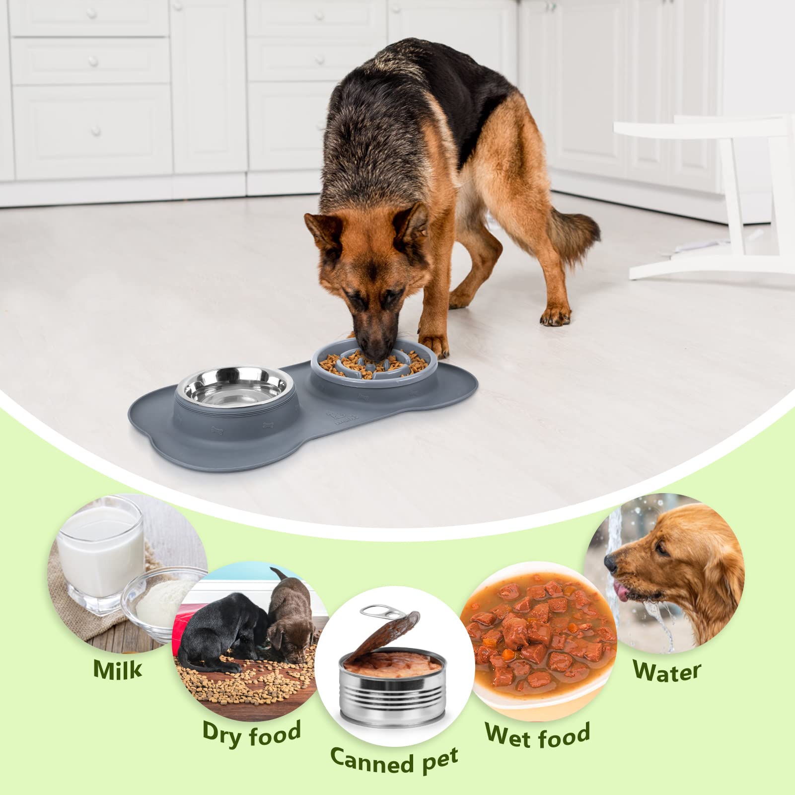 Pecute Slow Feeder Bloat Dog Bowl (400ml)