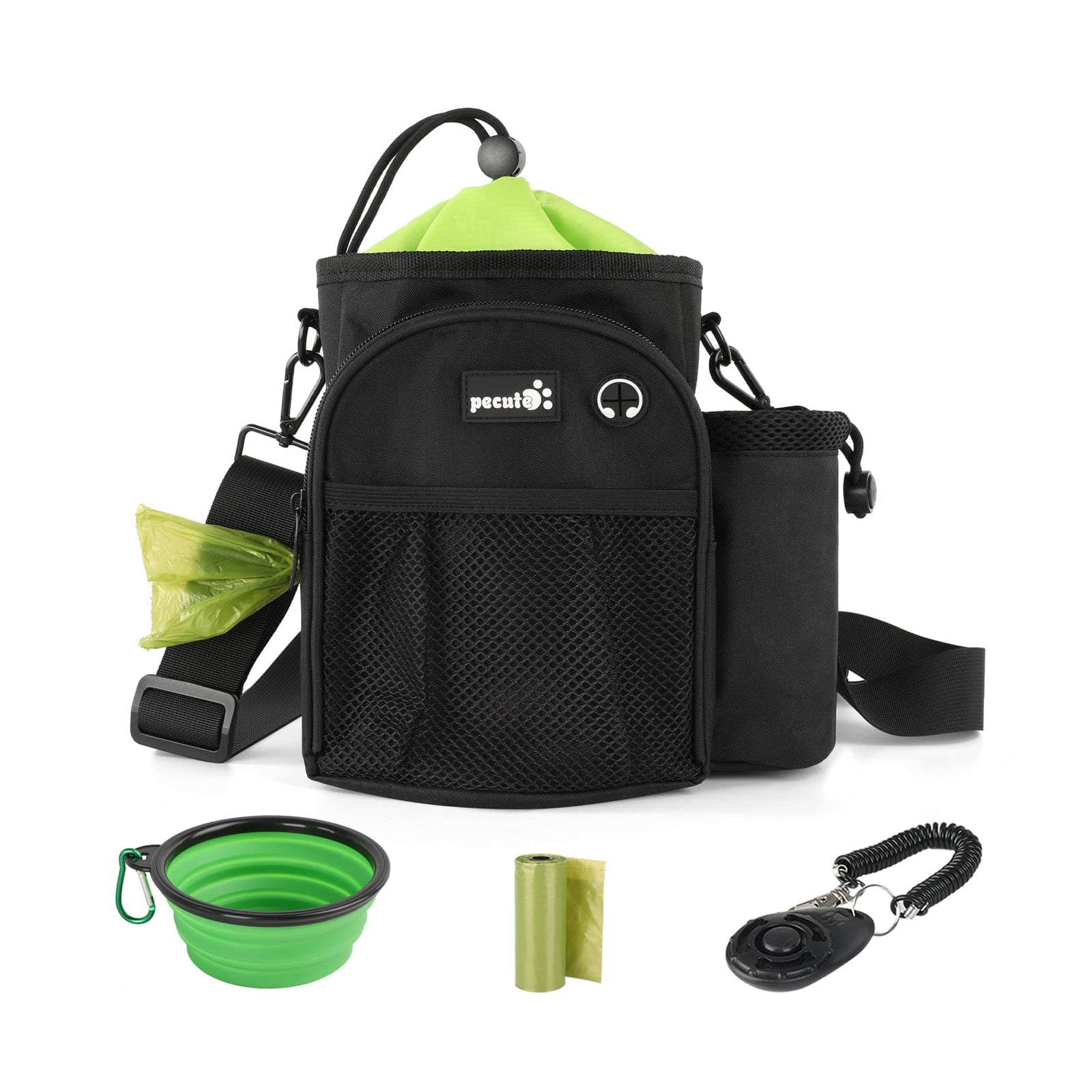 Pecute XL Dog Walking Bag with Water Bottle Holder