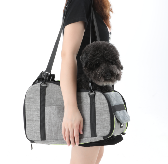 Sac de transport pour animaux de compagnie avec accoudoir central de voiture Pecute gris