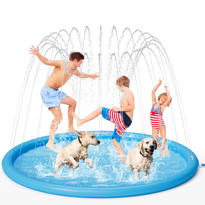 Pecute Sprinkler Pad for Dogs & Kids(M Dia 130cm)