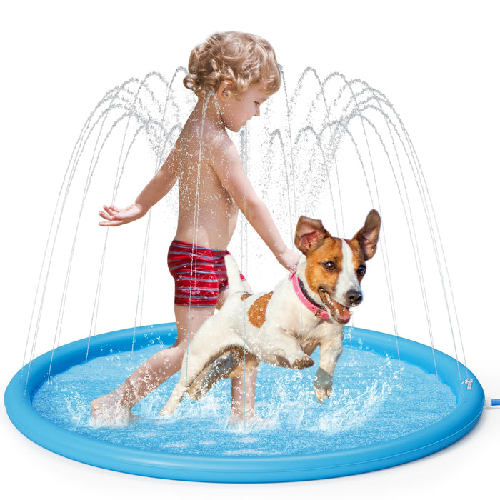 Pecute Sprinkler Pad for Dogs & Kids(M Dia 130cm)