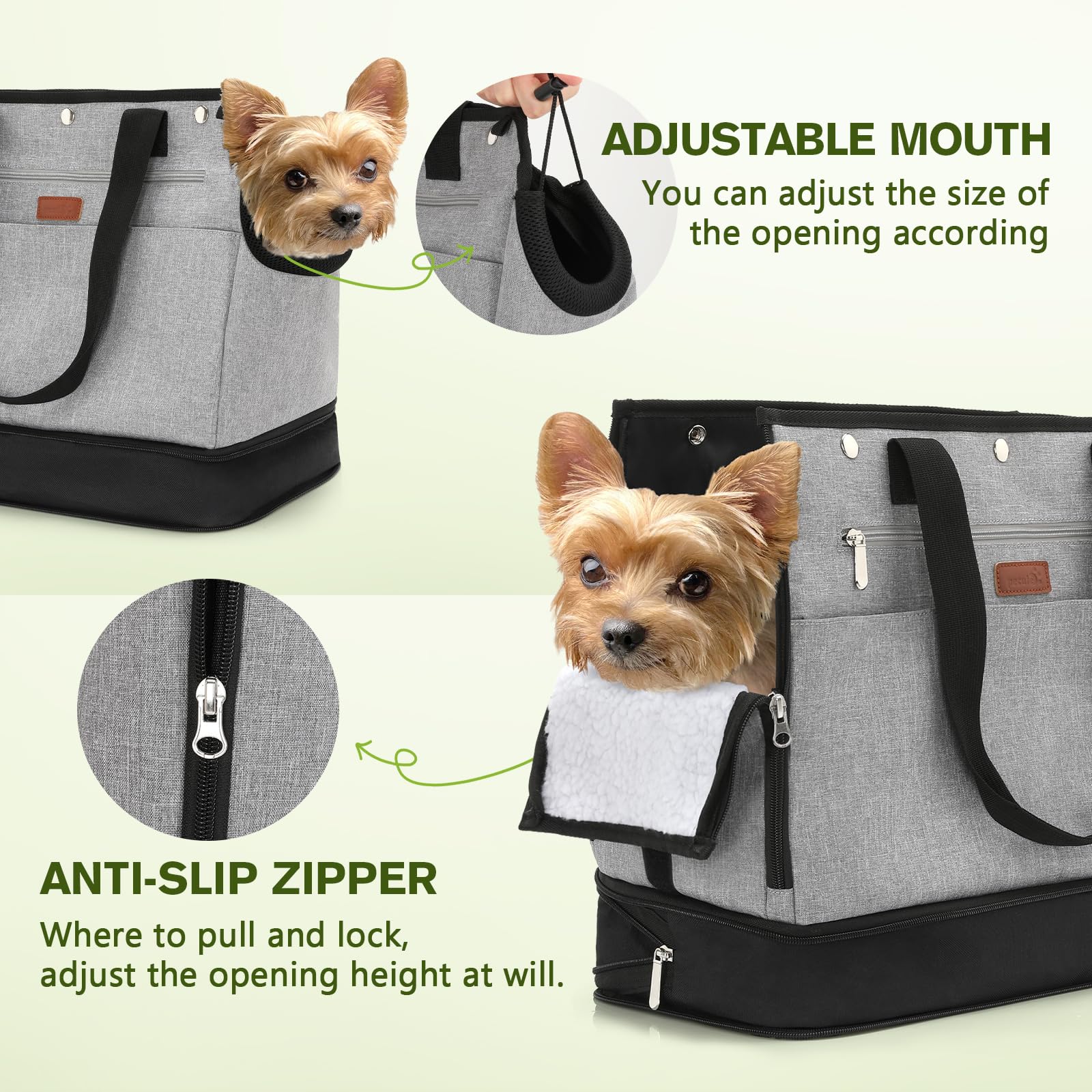 Pecute Pet Carrier for Small Dogs and Cats Tote Bag with Warm Cloth.