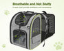 Pecute Larger Size Pet Carrier Backpack Dog Carrier Expandable  Breathable - Pecute