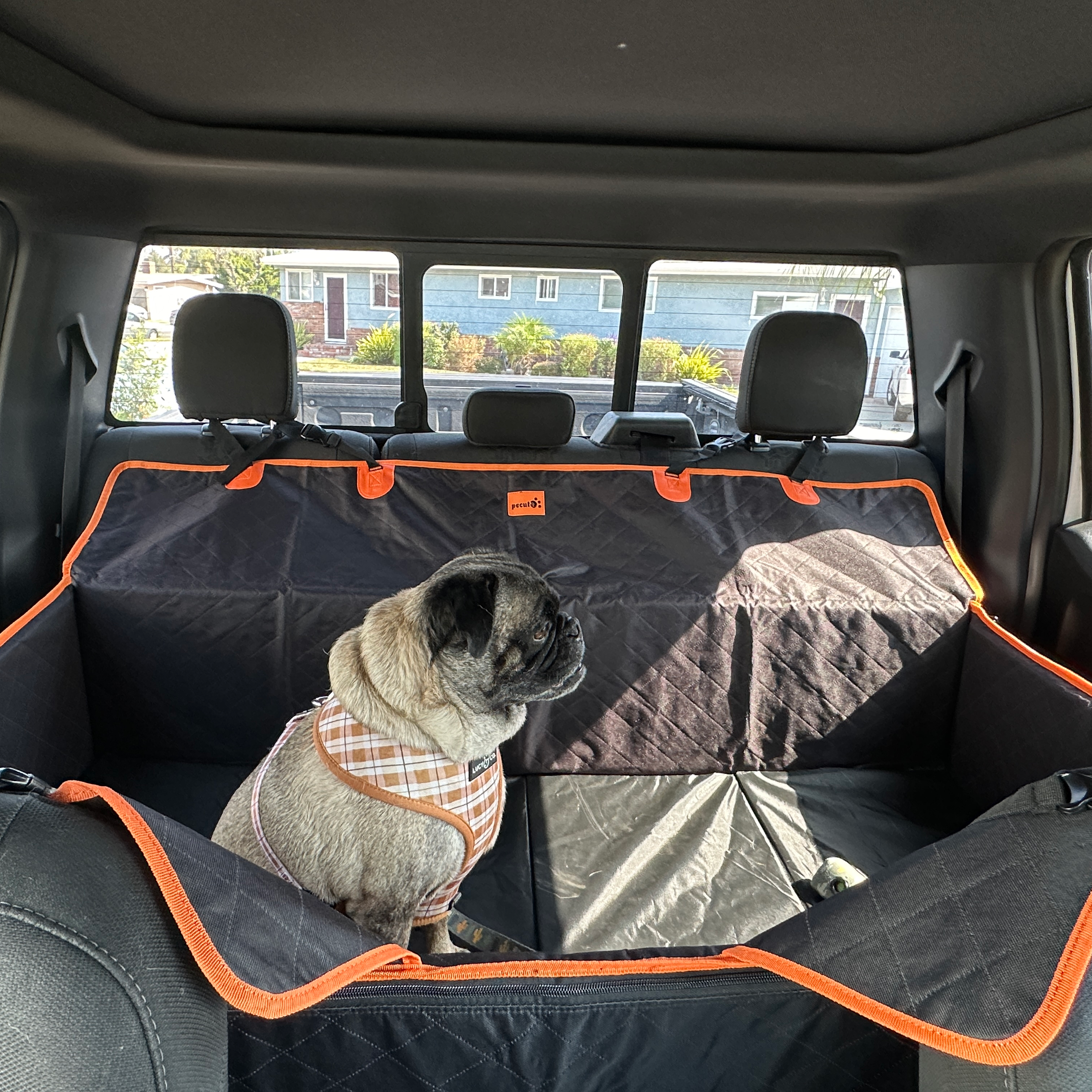 pecute Back Seat Extender for Dogs with 3cm Pearl Cotton