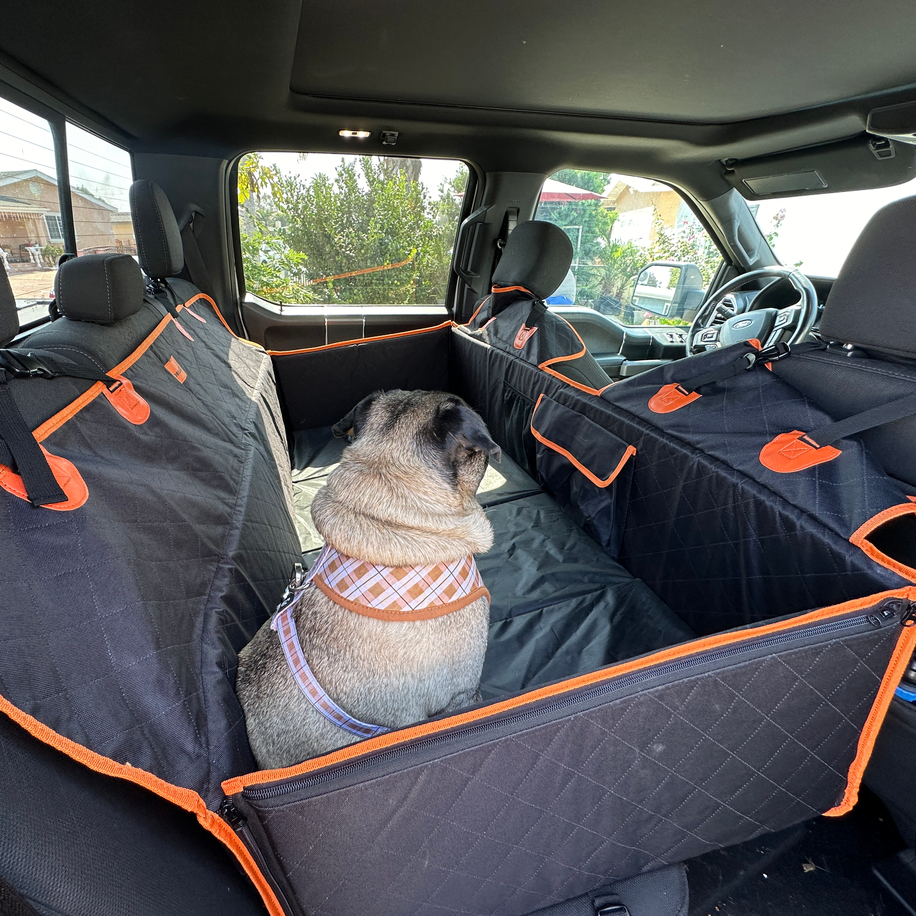 Pecute Rallonge de siège arrière pour chien avec coton perlé de 3 cm