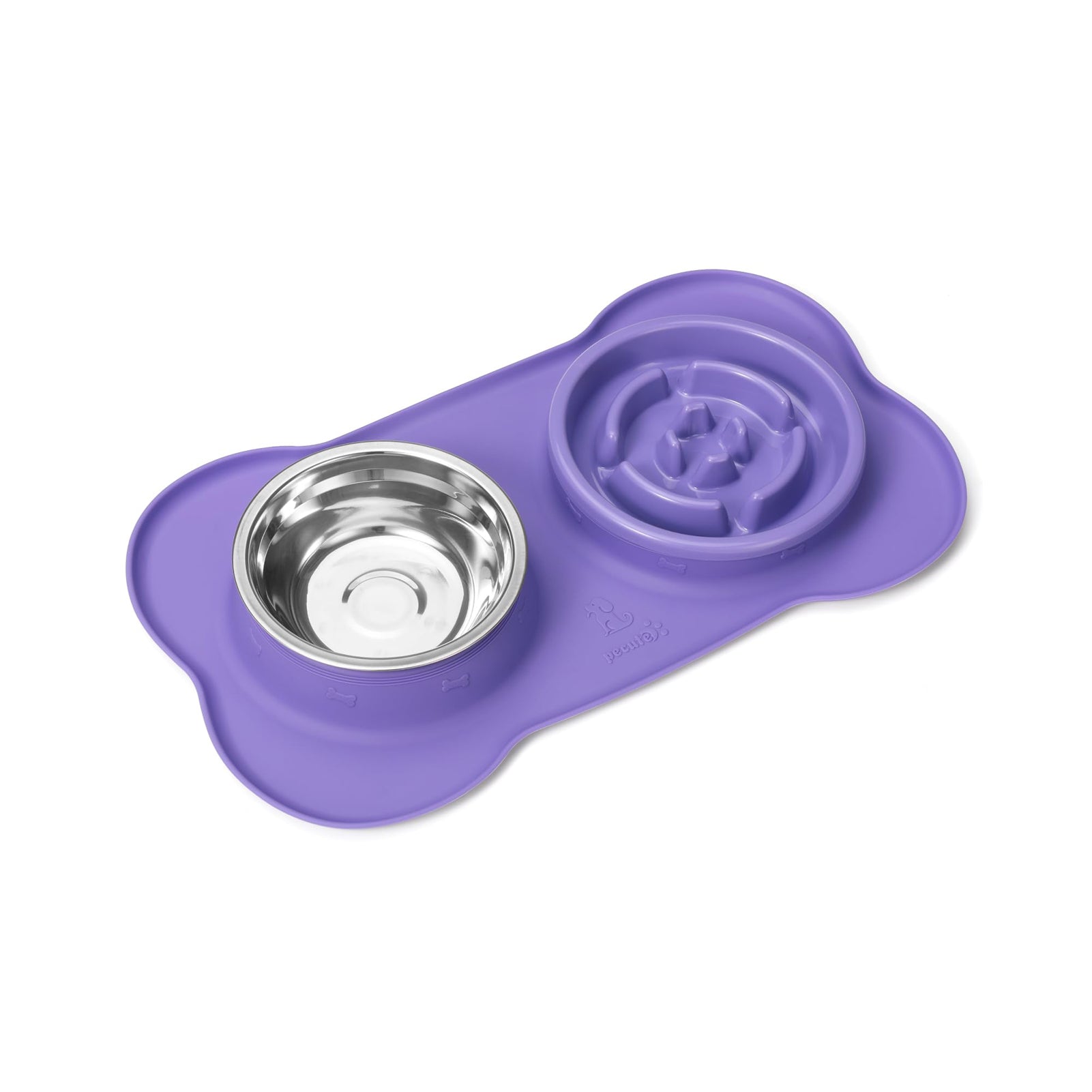 Pecute 3 in 1 Slow Eating Dog Bowls with Non Slip Mat