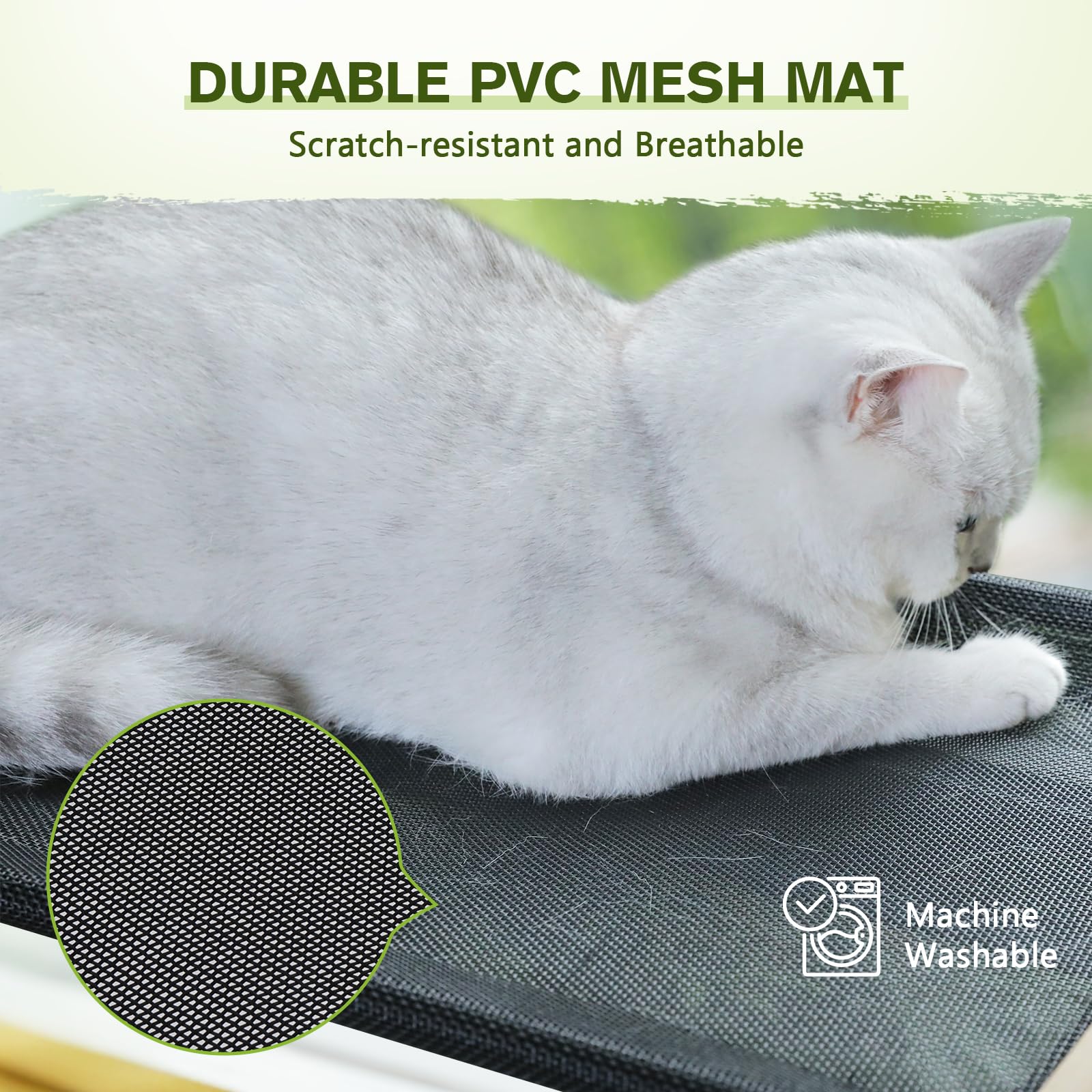 Breathable Mesh Cat Window Perch for Window