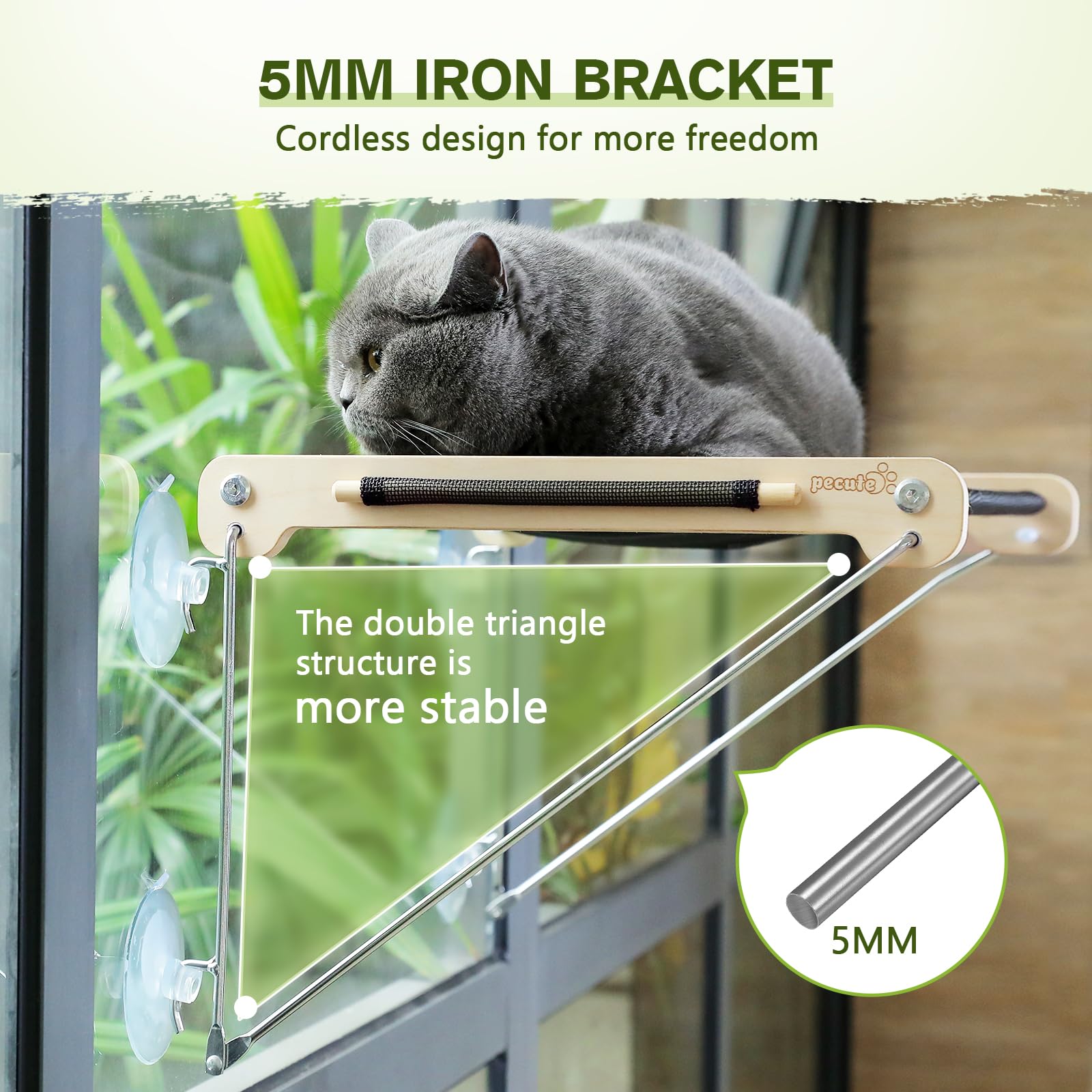 Breathable Mesh Cat Window Perch for Window