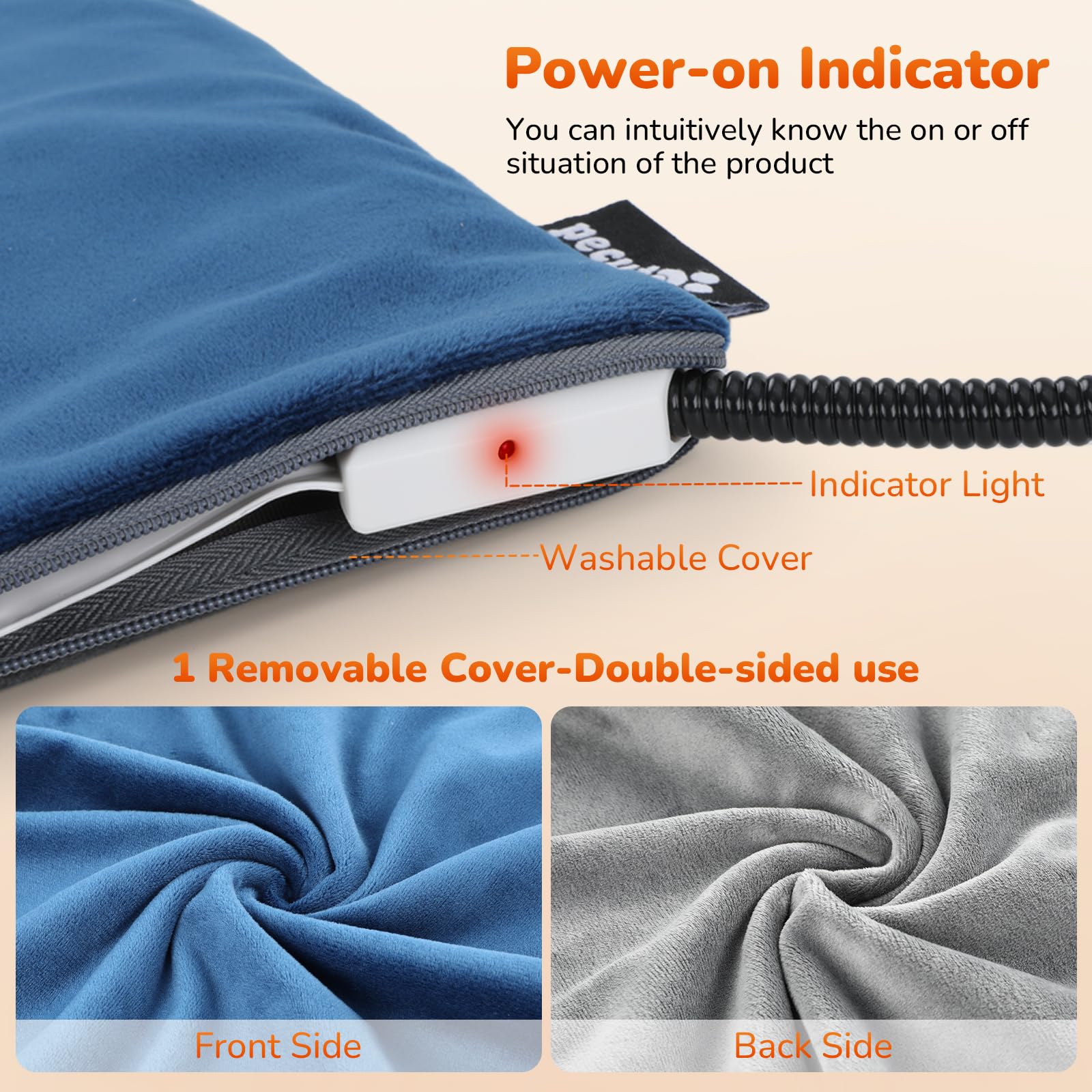 Pecute Updated Pet Heat Pad Constant Heating Pad Safe Electric