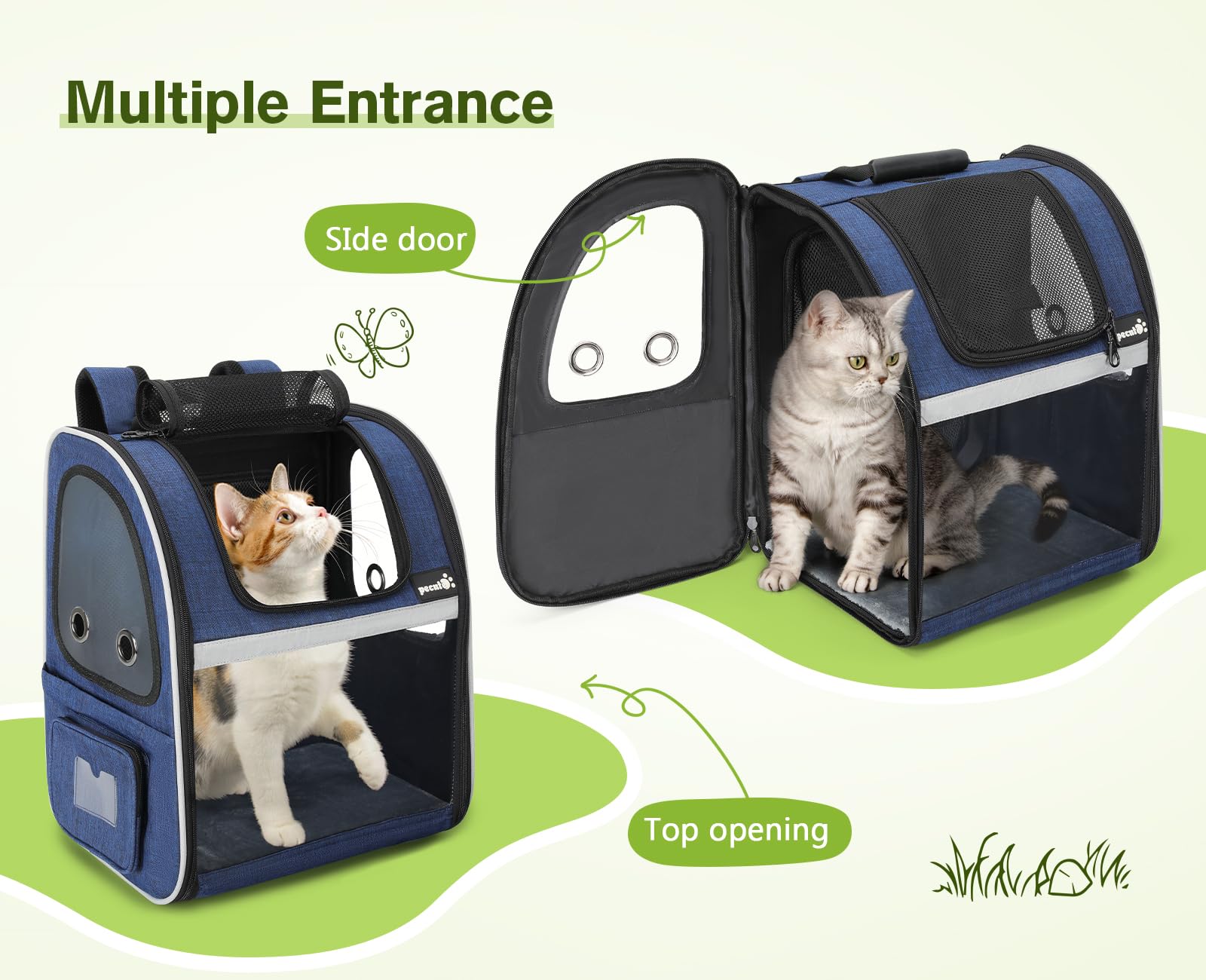 Pecute Portable Breathable Rucksack Pet Carrier Backpack