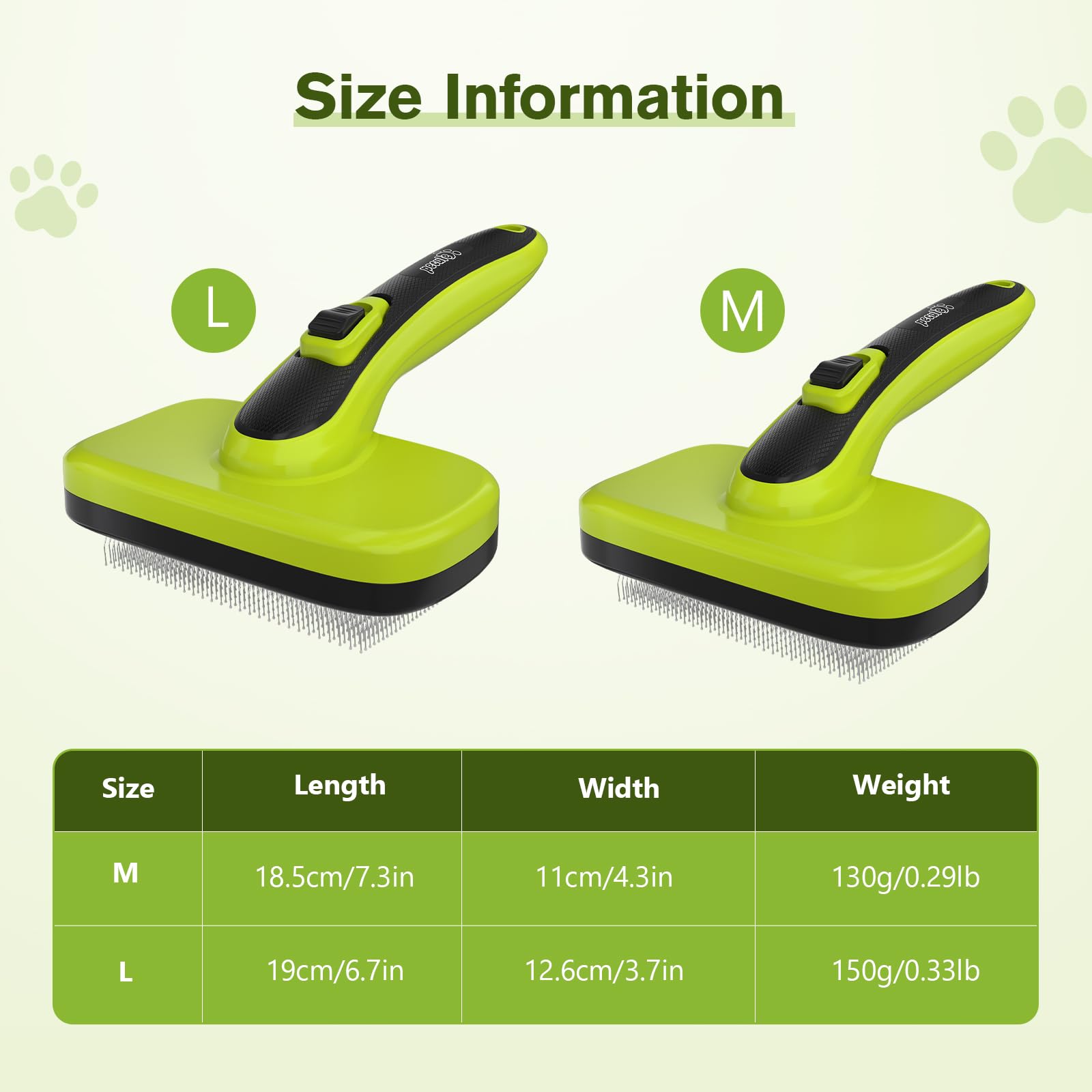 Pecute Self Cleaning Pet Grooming Brush Massage Particles