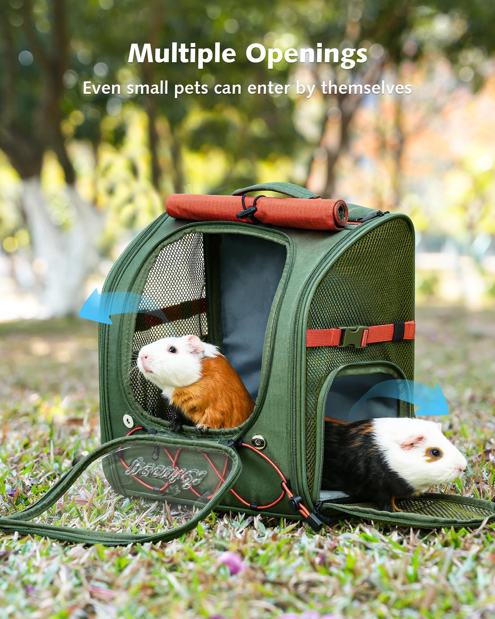 Pecute Small Pet Carrier Breathable Guinea Pig Carrier