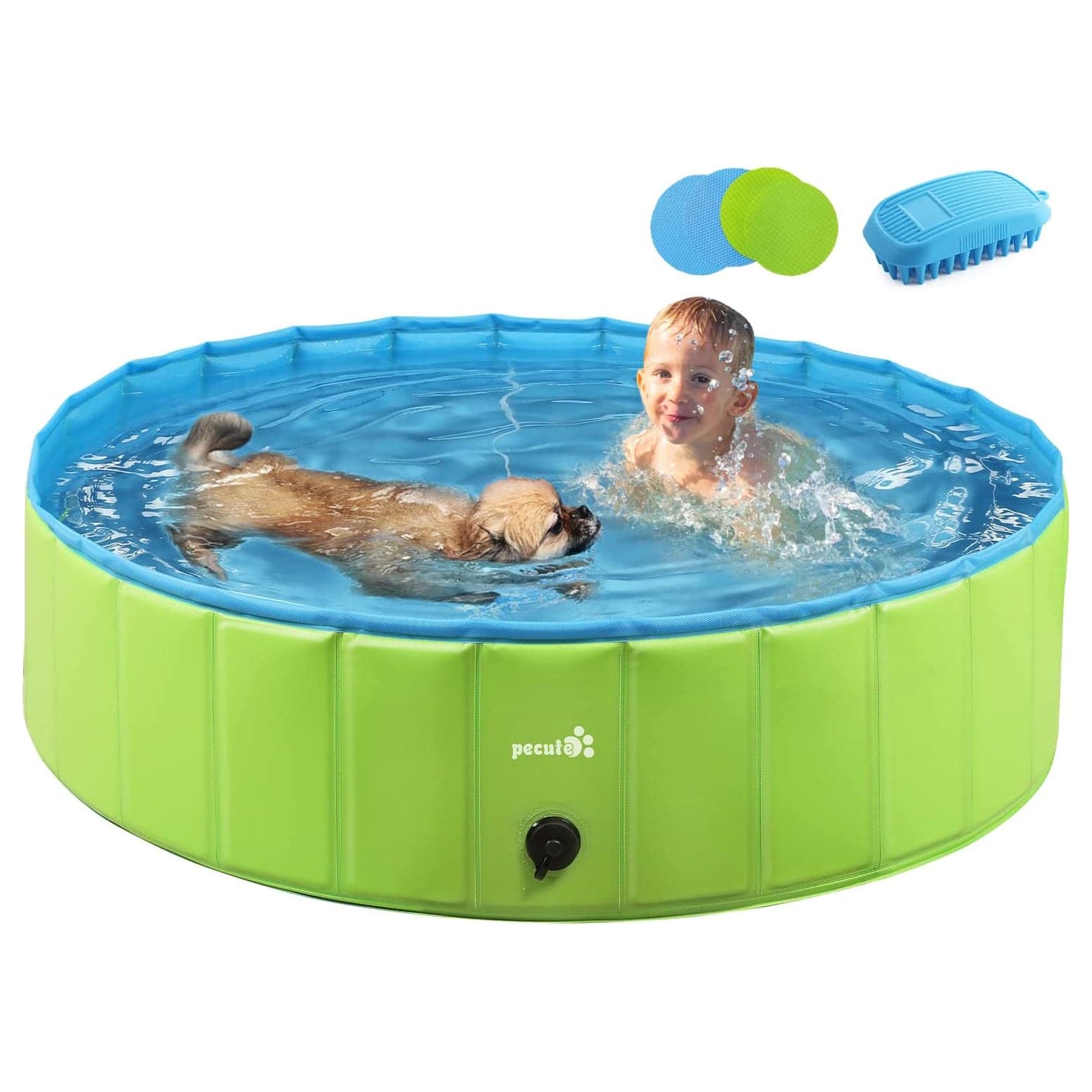 Pecute Green Dog Paddling Pool（M）.