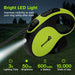 Pecute Retractable Dog Leash with Rechargeable LED Light.