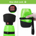 Pecute 500/650ml Dog Water Bottle Foldable (Green).
