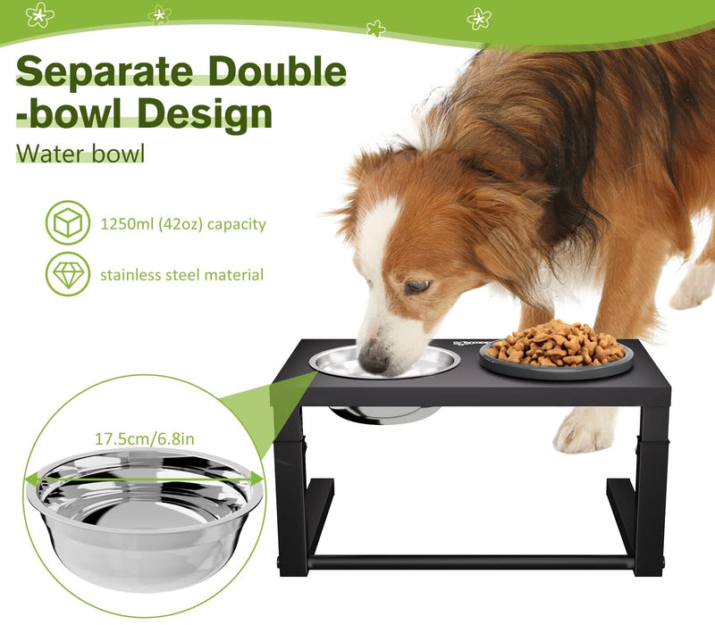 Pecute Raised Dog Slow Feeder Bowl Set.