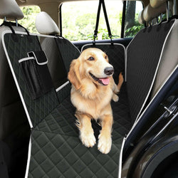 Pecute 100% Waterproof Dog Seat Cover (Black Rhombus).