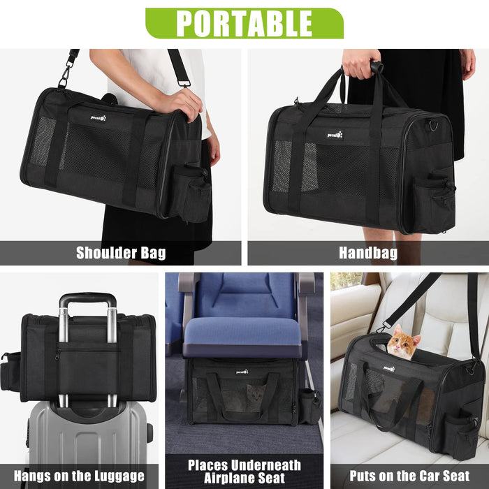 Pecute Pet Carrier Bag (Black).