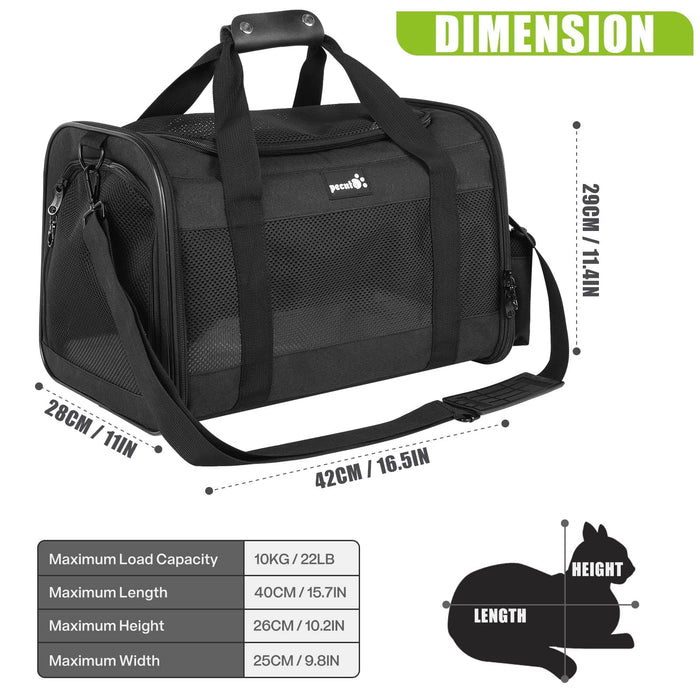Pecute Pet Carrier Bag (Black).
